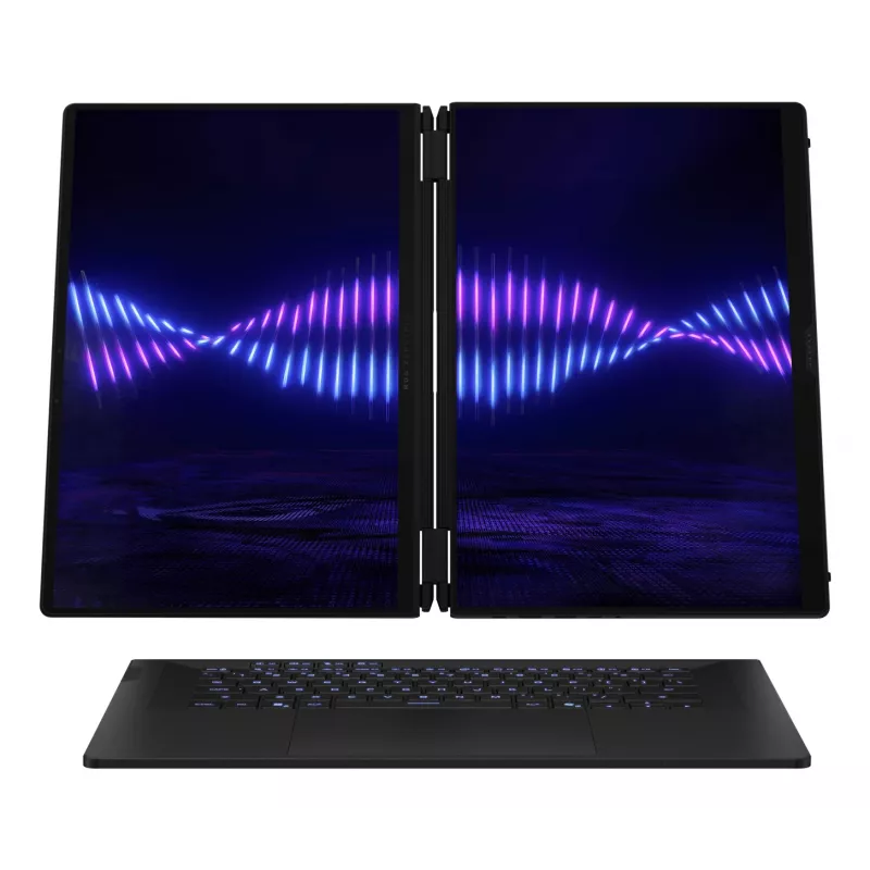 ASUS ROG Zephyrus Duo GX651AX-SR005X Intel Core Ultra 9 386H Hybrid (2-in-1) 40.6 cm (16 inch) Touchscreen WQXGA+ 64 GB LPDDR5x-SDRAM 2 TB SSD NVIDIA GeForce RTX 5090 Wi-Fi 7 (802.11be) Windows 11 Pro Grey
