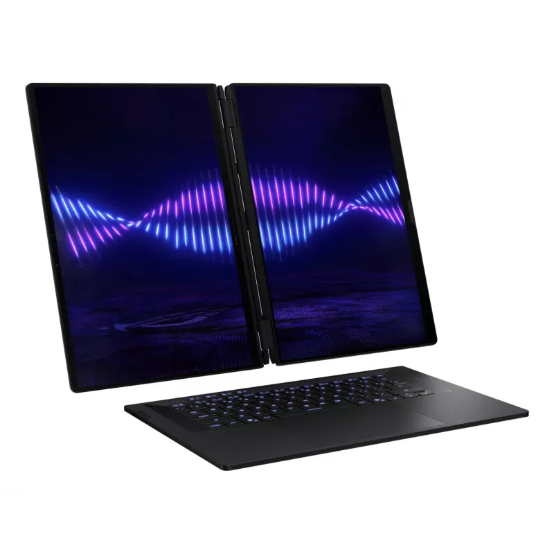 ASUS ROG Zephyrus Duo GX651AX-SR005X Intel Core Ultra 9 386H Hybrid (2-in-1) 40.6 cm (16 inch) Touchscreen WQXGA+ 64 GB LPDDR5x-SDRAM 2 TB SSD NVIDIA GeForce RTX 5090 Wi-Fi 7 (802.11be) Windows 11 Pro Grey