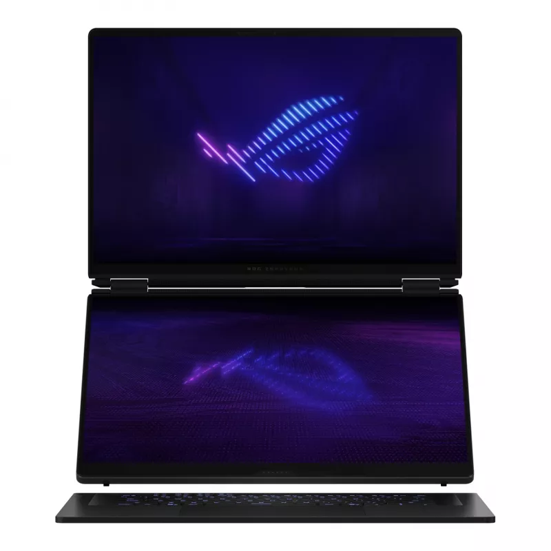 ASUS ROG Zephyrus Duo GX651AX-SR005X Intel Core Ultra 9 386H Hybrid (2-in-1) 40.6 cm (16 inch) Touchscreen WQXGA+ 64 GB LPDDR5x-SDRAM 2 TB SSD NVIDIA GeForce RTX 5090 Wi-Fi 7 (802.11be) Windows 11 Pro Grey