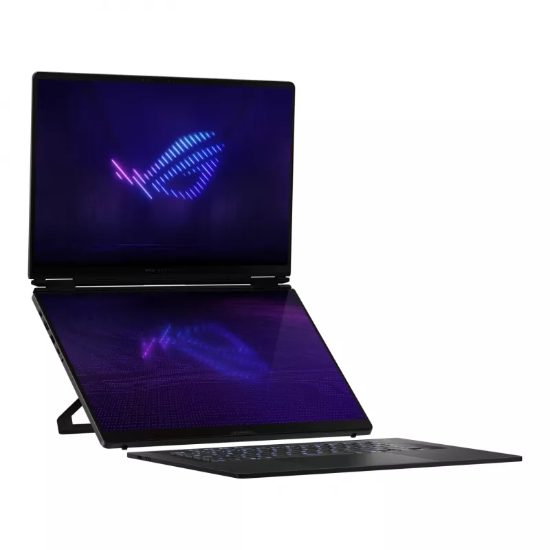 ASUS ROG Zephyrus Duo GX651AX-SR005X Intel Core Ultra 9 386H Hybrid (2-in-1) 40.6 cm (16 inch) Touchscreen WQXGA+ 64 GB LPDDR5x-SDRAM 2 TB SSD NVIDIA GeForce RTX 5090 Wi-Fi 7 (802.11be) Windows 11 Pro Grey