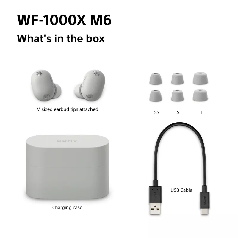 Sony WF1000XM6S.CE7 Headset Wireless In-ear Calls/Music Bluetooth Silver