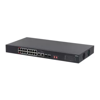 Dahua Technology PoE S3218-16ET-135 network switch Unmanaged L2 Gigabit Ethernet (10/100/1000) Power over Ethernet (PoE) 1U Black