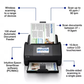 Epson WorkForce ES-590W Sheet-fed scanner 600 x 600 DPI A4 Black