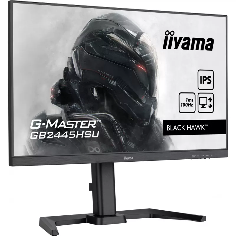 IIYAMA GB2445HSU-B1 G-Master Black Hawk 24inch ETE IPS FHD 100Hz 250cd/m2 1ms HDMI DP USB-HUB 2x2.0 Speakers Black Tuner (P)