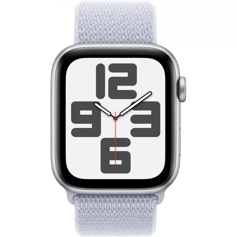 Apple Watch SE GPS 44mm aluminum case silver, Sport Loop bracelet blue cloud