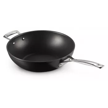 Le Creuset Toughened Non-Stick stir-fry wok 30 cm black/silver