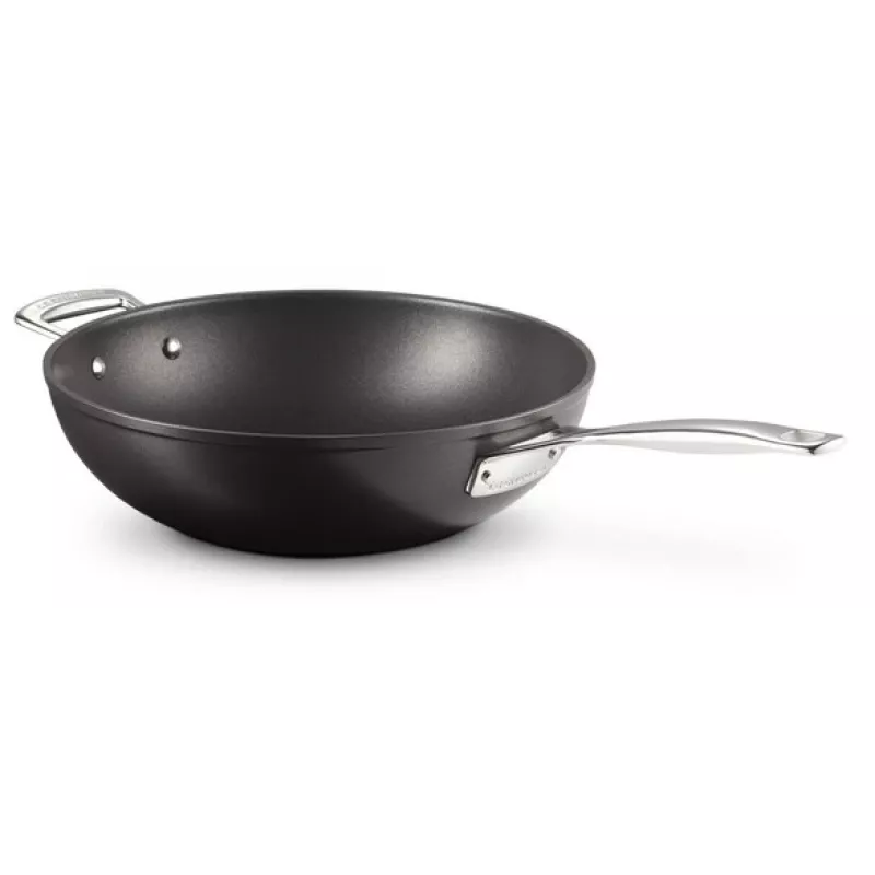Le Creuset Toughened Non-Stick stir-fry wok 30 cm black/silver
