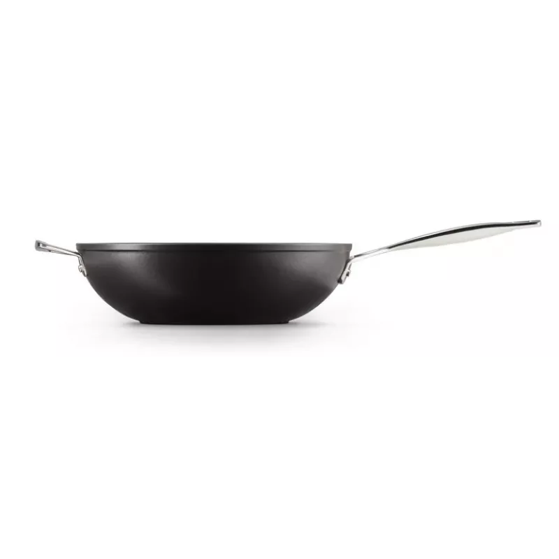 Le Creuset Toughened Non-Stick stir-fry wok 30 cm black/silver