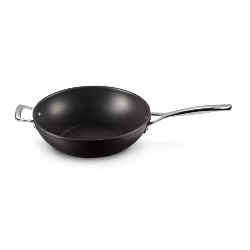 Le Creuset Toughened Non-Stick stir-fry wok 30 cm black/silver