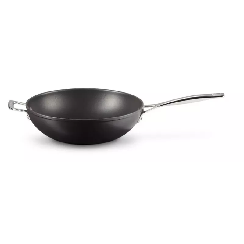 Le Creuset Toughened Non-Stick stir-fry wok 30 cm black/silver