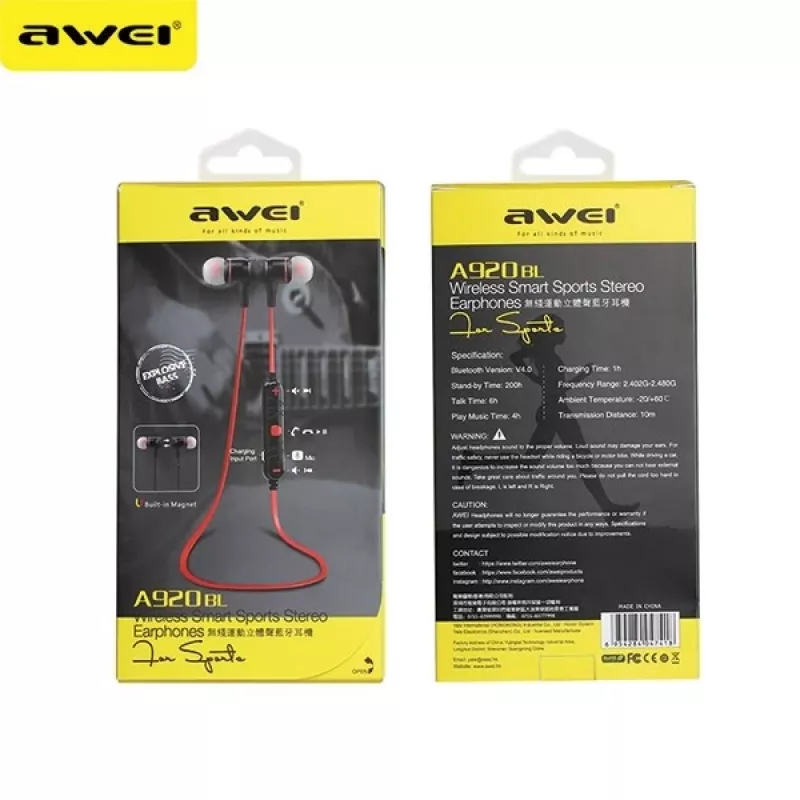 Stereo Bluetooth Headphones A920BL black