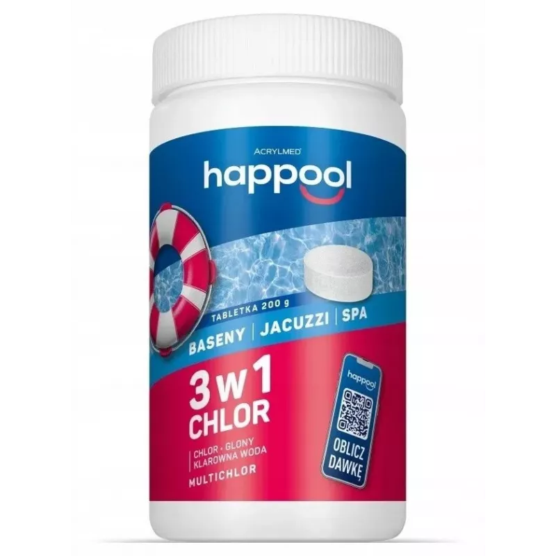 Acrylmed MULTICHLOR 3 in 1 chlorine pool tablets 1 kg