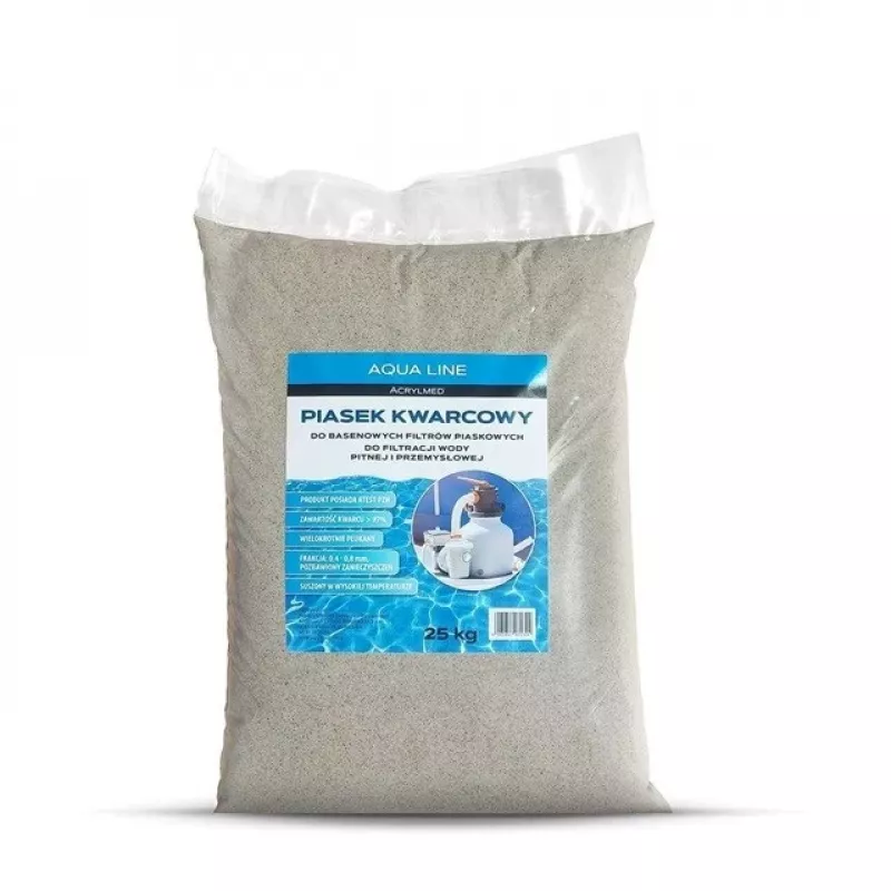 Acrylmed Quartz sand for swimming pool filters, 25 kg