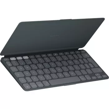 Logitech Keys-To-Go 2 for iPad - Keyboard - built-in cover - Wireless - Bluetooth LE - QWERTZ - Swiss - Graphite (920-013008)