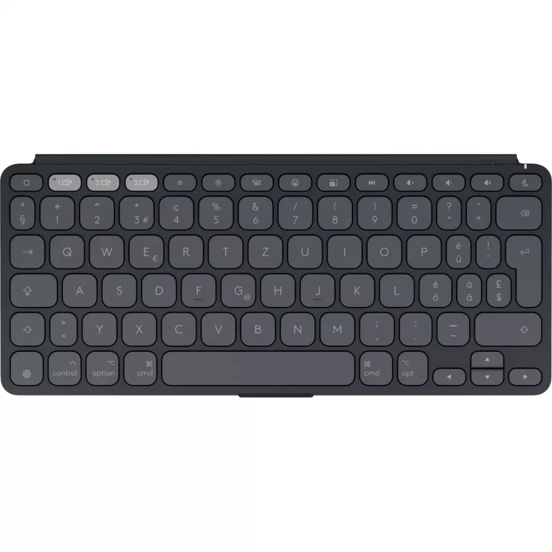 Logitech Keys-To-Go 2 for iPad - Keyboard - built-in cover - Wireless - Bluetooth LE - QWERTZ - Swiss - Graphite (920-013008)