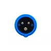 Adapter from red 16A 400V CEE coupling 5-pole socket to blue 16A 230V CEE 3P