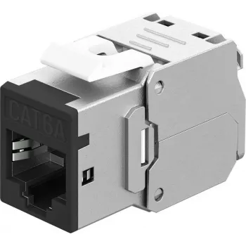 Goobay Keystone-Module RJ45 CAT 6A, STP, Slim, black (77943)
