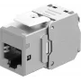 Goobay Keystone-Module RJ45 CAT 6A, STP, Slim, Light Grey (77946)
