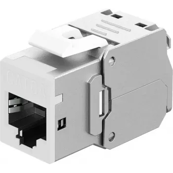 Goobay Keystone-Module RJ45 CAT 6A, STP, Slim, White (77949)