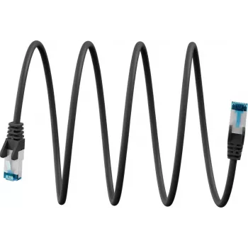 Goobay Ultra-Flexible CAT 6A Patch Cable S/FTP (PiMF), black (79285)