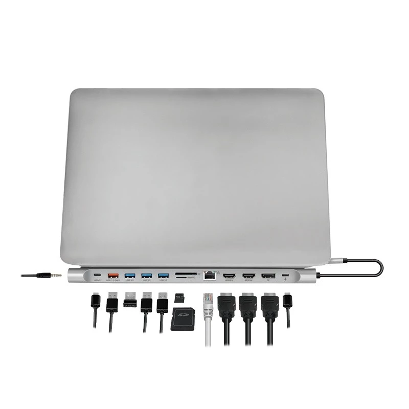 USB3.2 docking station USB-C, 12 port, PD