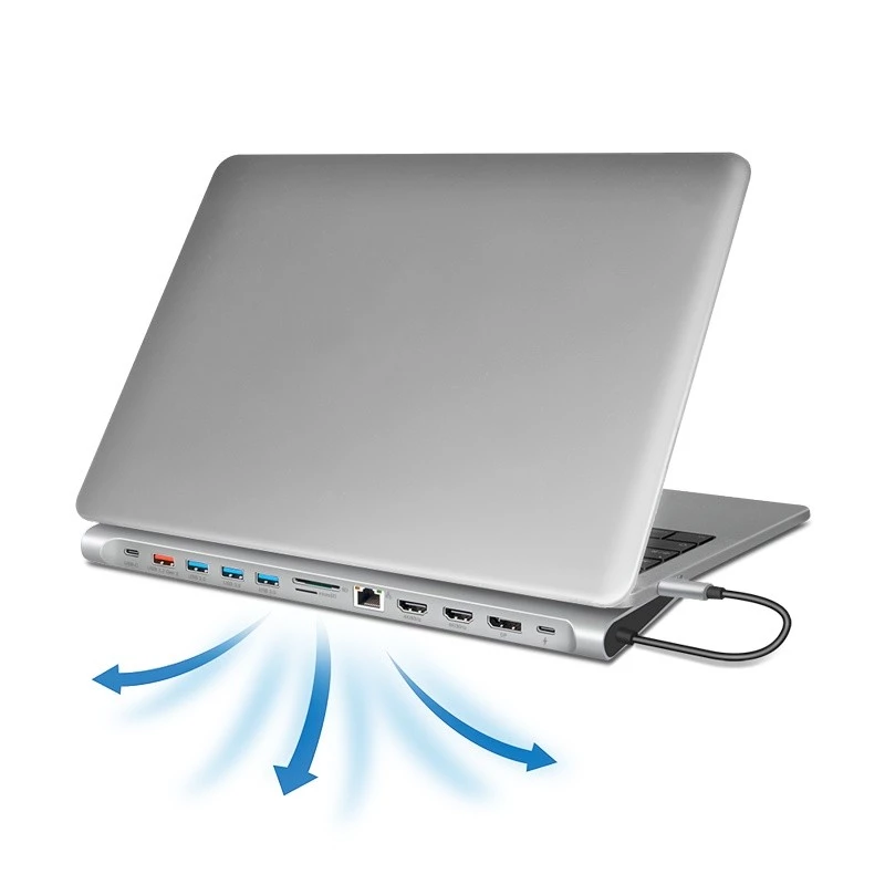 USB3.2 docking station USB-C, 12 port, PD