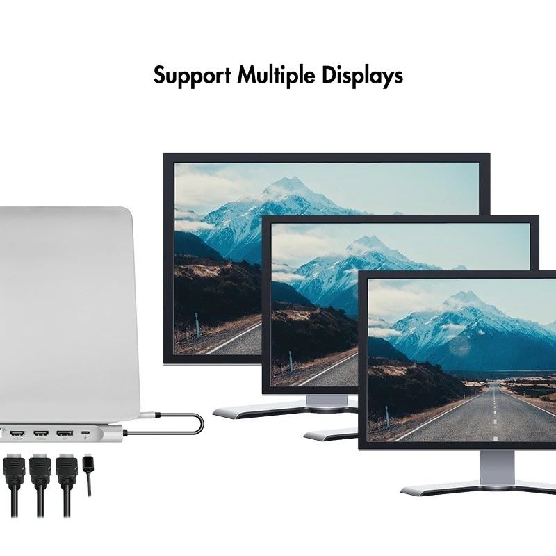 USB3.2 docking station USB-C, 12 port, PD