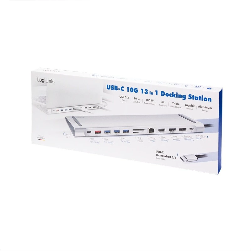 USB3.2 docking station USB-C, 12 port, PD