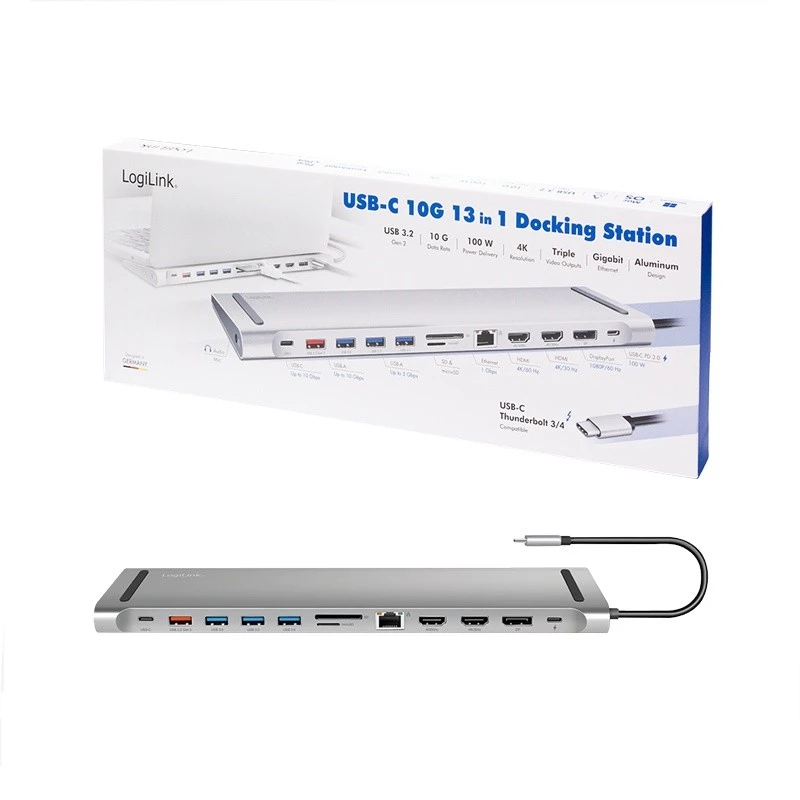 USB3.2 docking station USB-C, 12 port, PD