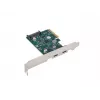 Network card PCI EXPRESS X1 -> 2X USB-C 3.2 GEN 2X1 led low profile