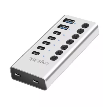 Hub USb3.2 Gen1 7 ports USB-A/C, on/off switch