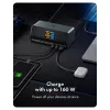 11-in-1 DockingStation mit Power Delivery Lade-Ports und großem LCD-Display, mit 160 W GaN Lade-Adapter