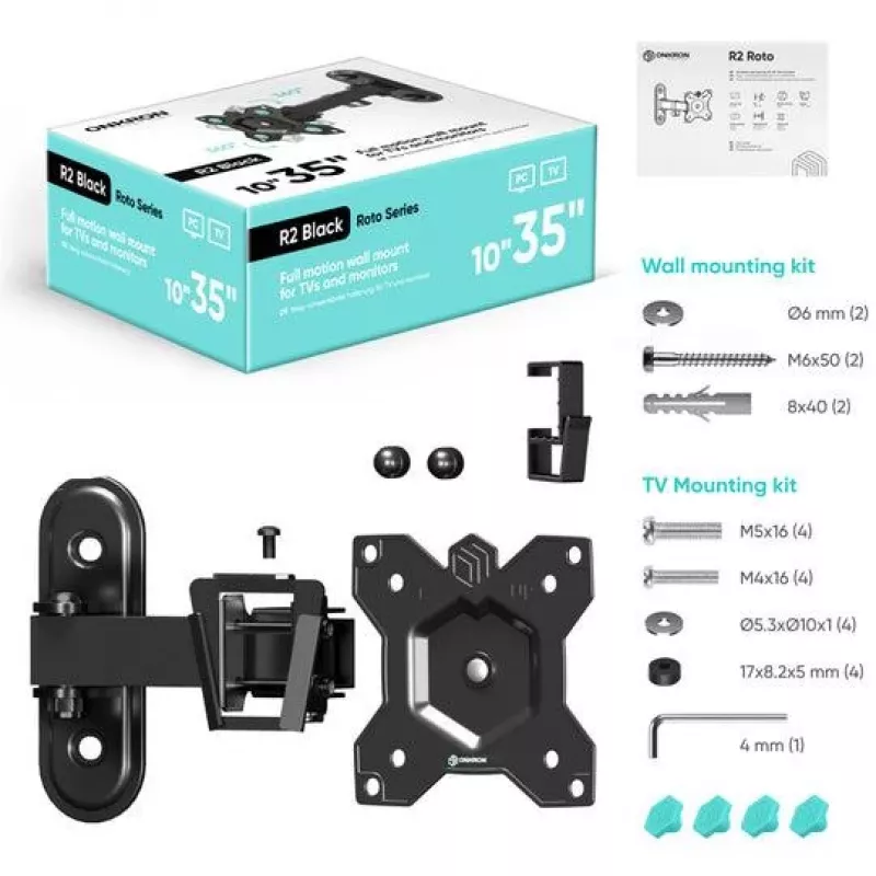 TV Set Accessory Wall Mount /10-35/BLACK R2-B Onkron