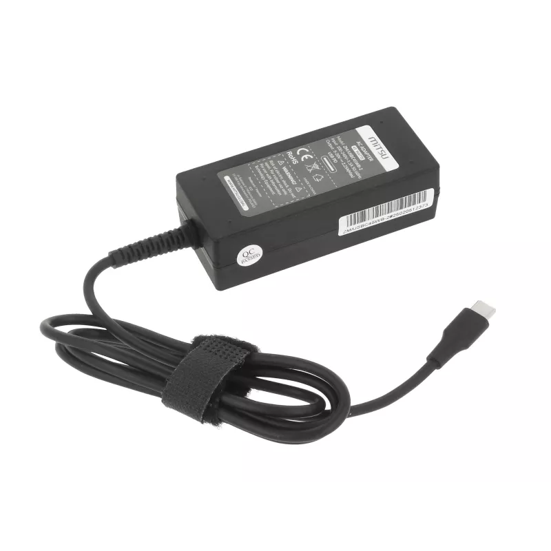 Laptop charger power supply 45W USB-C 5V-9V-12V-15V/3A, 20V/2.25A PD
