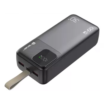 Tracer 47824 Prime-V3 30000mAh QC22.5W+PD20W Power Bank, Black