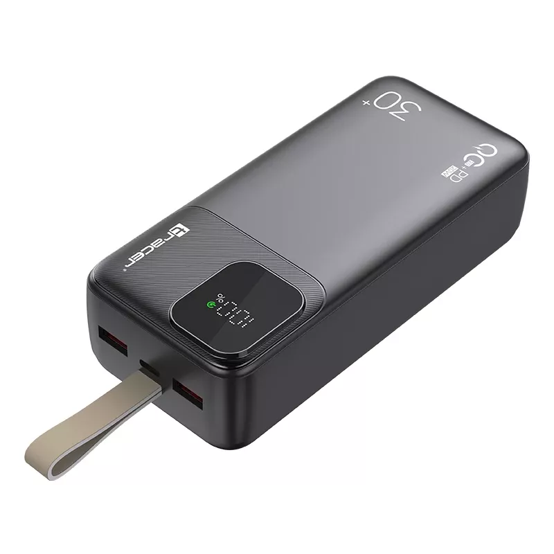 Tracer 47824 Prime-V3 30000mAh QC22.5W+PD20W Power Bank, Black