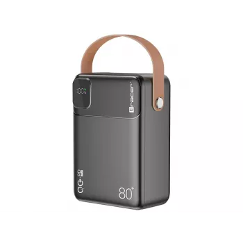 Tracer 47826 Prime-V8 80000mAh QC22.5W+PD20W Power Bank, Black