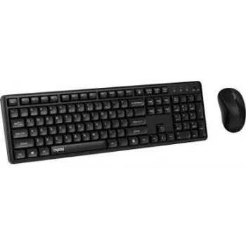 Rapoo 8150M Silent Multi-Mode Keyboard-Mouse-Set QWERTZ DE Wireless Black