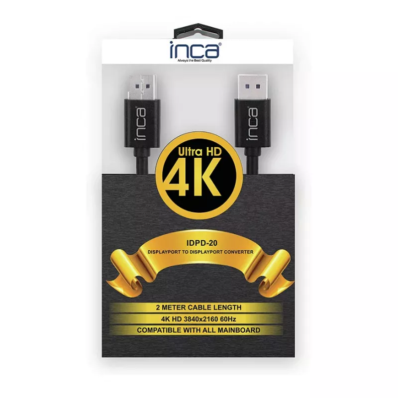 INCA DisplayPort-Cable IDPD-20 DP > DP; 4K60Hz; 2.0m retail
