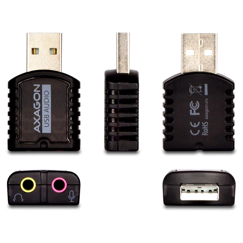 AXAGON ADA-10, USB 2.0 stereo audio mini adapt