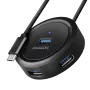 AXAGON HUE-P1C 4x USB 3.2 Gen 1 runder Hub 30 cm USB-A-Cable - Cable - Digital/Data