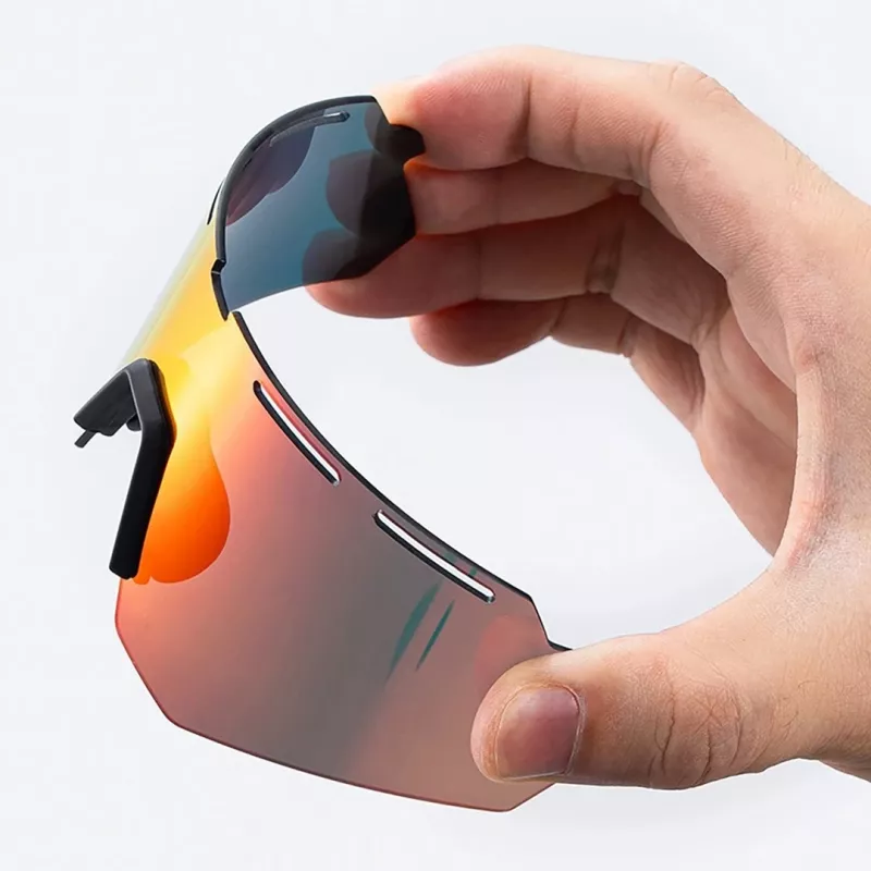 Rockbros 189114 polarised cycling glasses with UV protection and prescription insert, grey