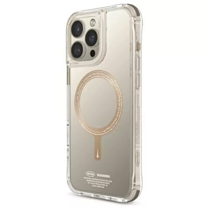 SK-2024IPP69-SDOPRM-GLD | Back cover | Apple | iPhone 16 Pro Max | Plastic | Transparent/Champagne