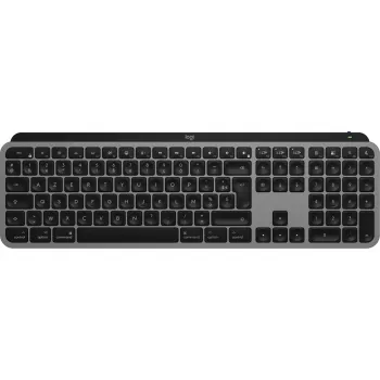 Logitech Master Series MX Keys S for Mac - Keyboard - full size - backlit - Wireless - Bluetooth LE - AZERTY - French - Space-Grey (920-011625)