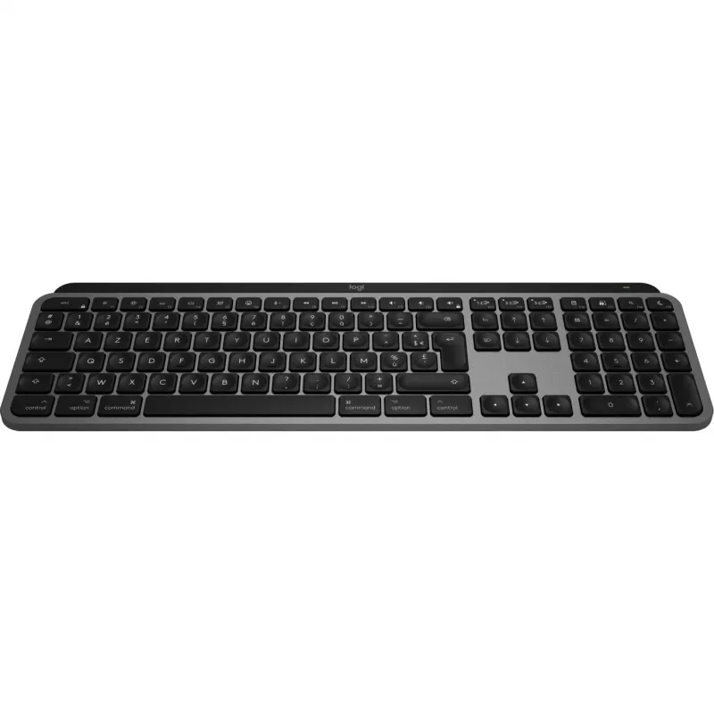 Logitech Master Series MX Keys S for Mac - Keyboard - full size - backlit - Wireless - Bluetooth LE - AZERTY - French - Space-Grey (920-011625)