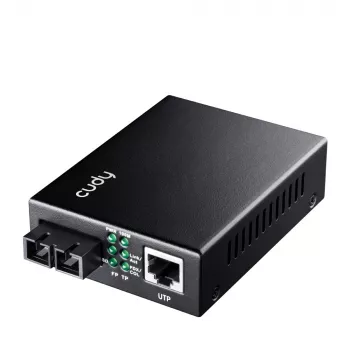 Cudy MC100SA-20 network media converter 100 Mbit/s 1310 nm Single-mode Black