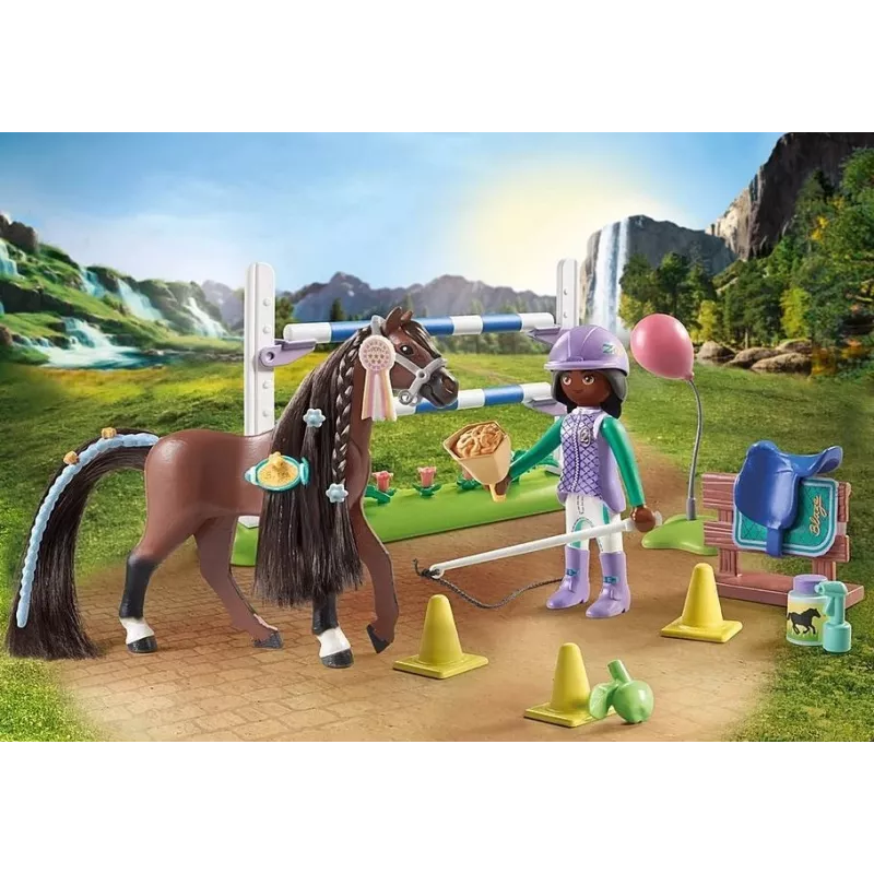 Figure Set Horses 71355 Zoe and Blaze with Obstacles