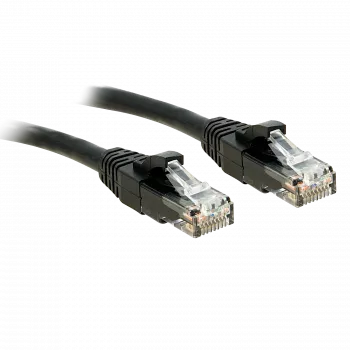 Lindy - Network Cable - RJ-45 (M) to RJ-45 (M) - 30cm - UTP - CAT 6 - Moulded, Snagless, Stranded - Black (48075)