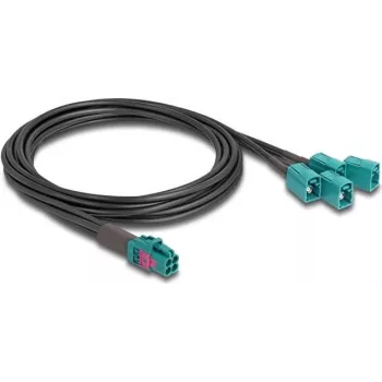 DeLOCK 90118 Coaxial Cable 1 m Mini FAKRA Z 4 x FAKRA Z Black - Blue (90118)
