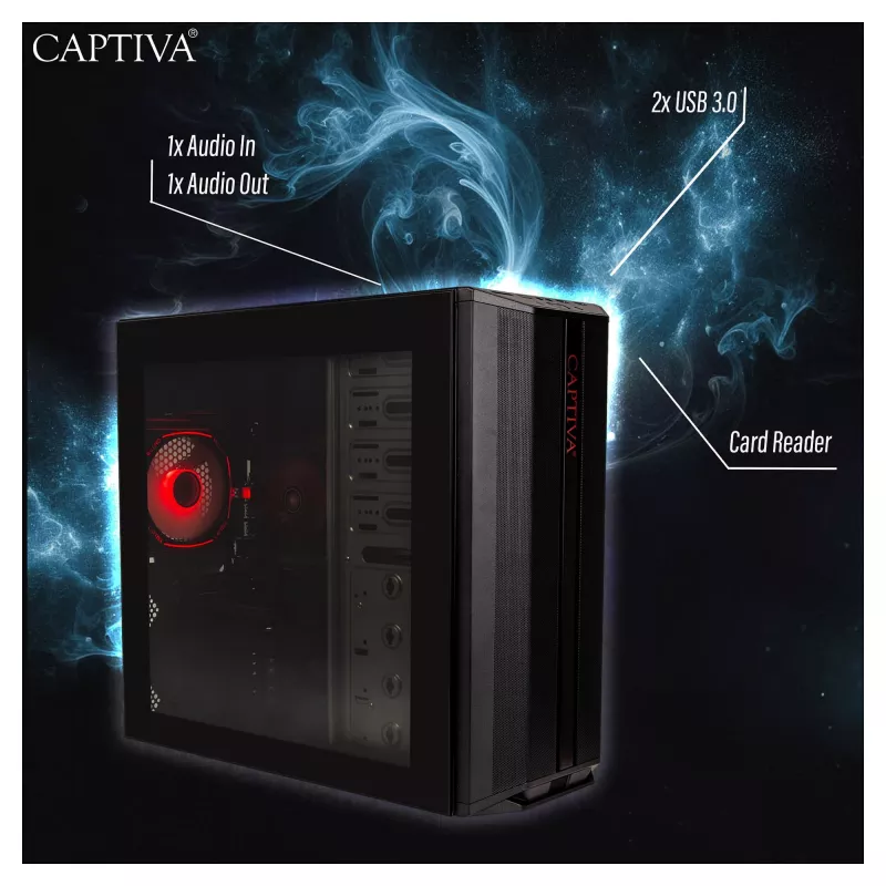 Captiva Advanced Gaming R98-206 Desktop-PC AMD Ryzen 7 5700X, 32GB RAM, 1TB M.2 SSD, Nvidia GeForce RTX 5060, Wi-Fi 6, Windows 11 (98206)